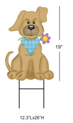 Puppy Flower Stake