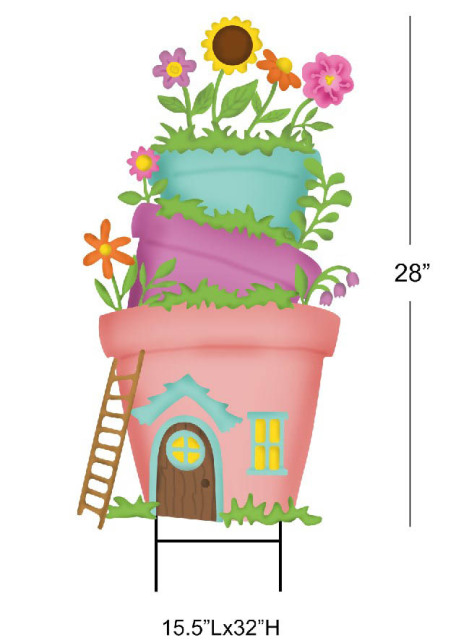 Flowerpot House Stake