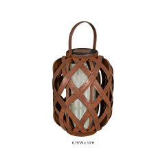 Rustic Woven Metal Solar Lantern - Heavy Duty Rusted Iron Hanging Light for Wholesale and Garden Decor Projects
