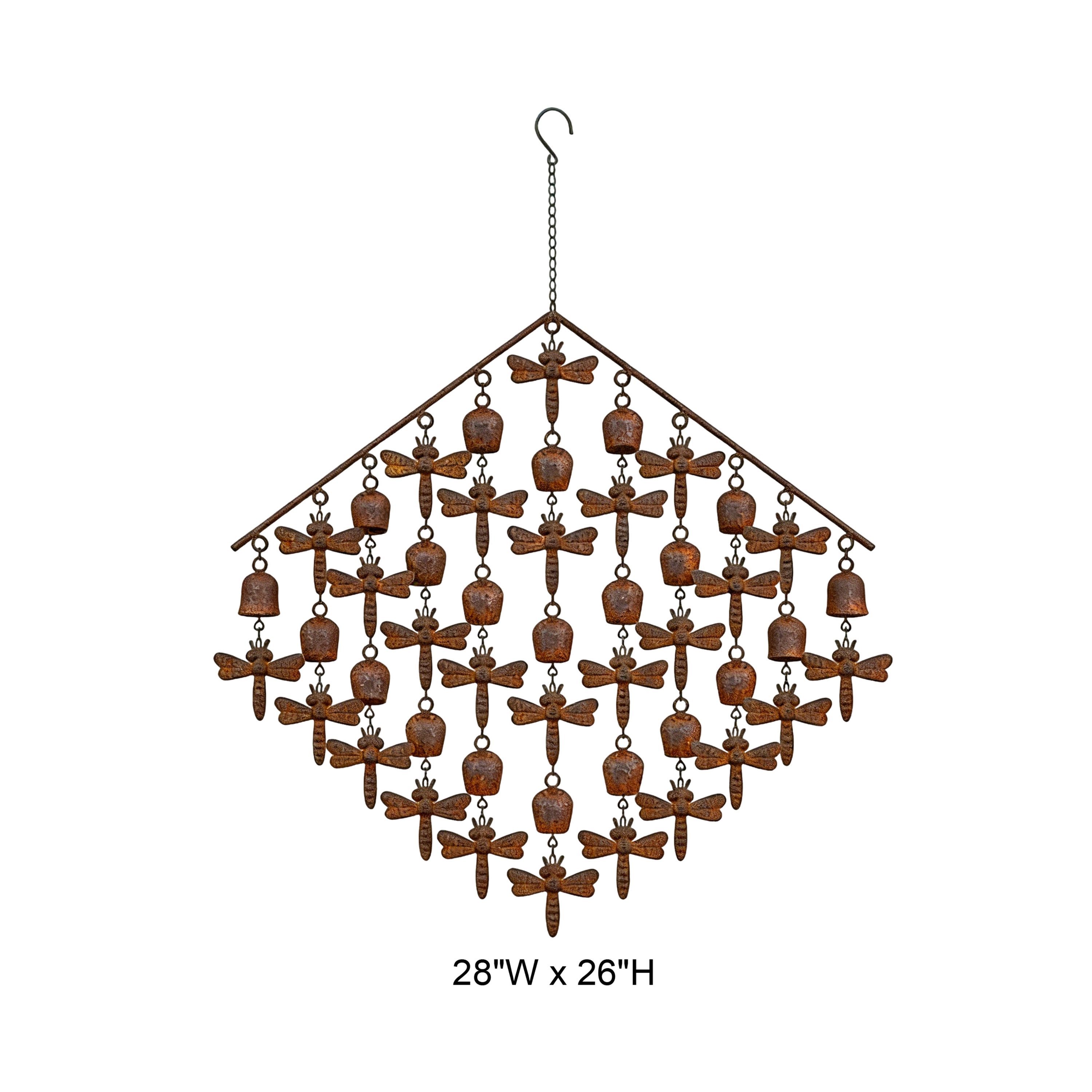 Rustic Dragonfly Metal Wind Chime