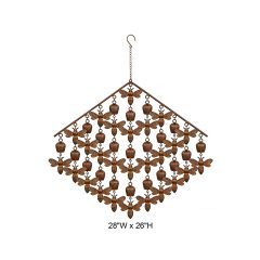 Rustic Bee & Bell Metal Wind Chime