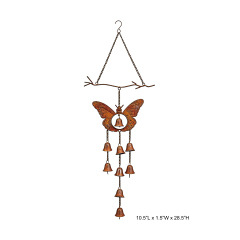 Rustic Metal Butterfly Bell Wind Chime