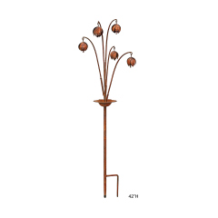 Rustic Bell Bloom Metal Garden Stake - Tri Blossomy