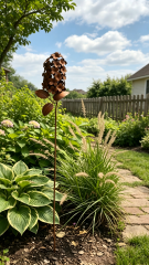 Rustic Metal Hydrangea Garden Pick Stake