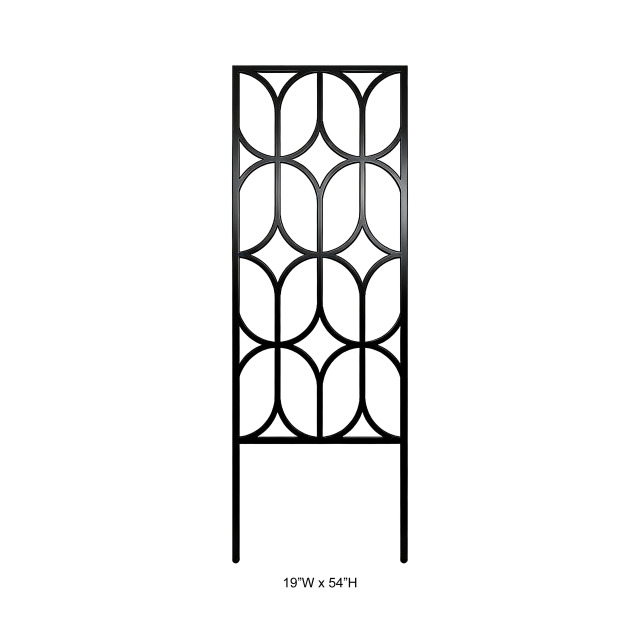 Geometric Arch Cutout Metal Garden Trellis Panel