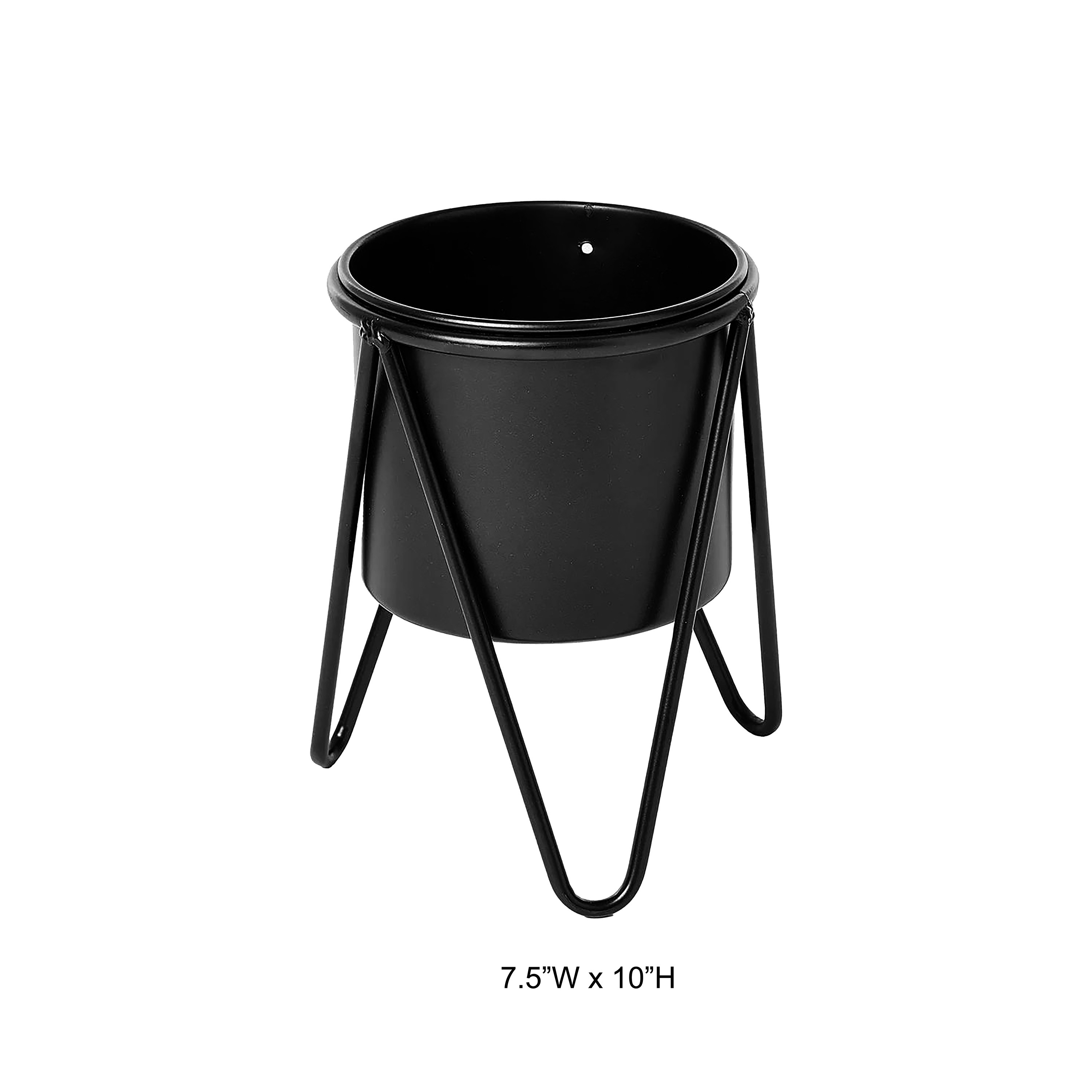 Metal Tripod Planter Pot with Stand - Decorative Planter Set
