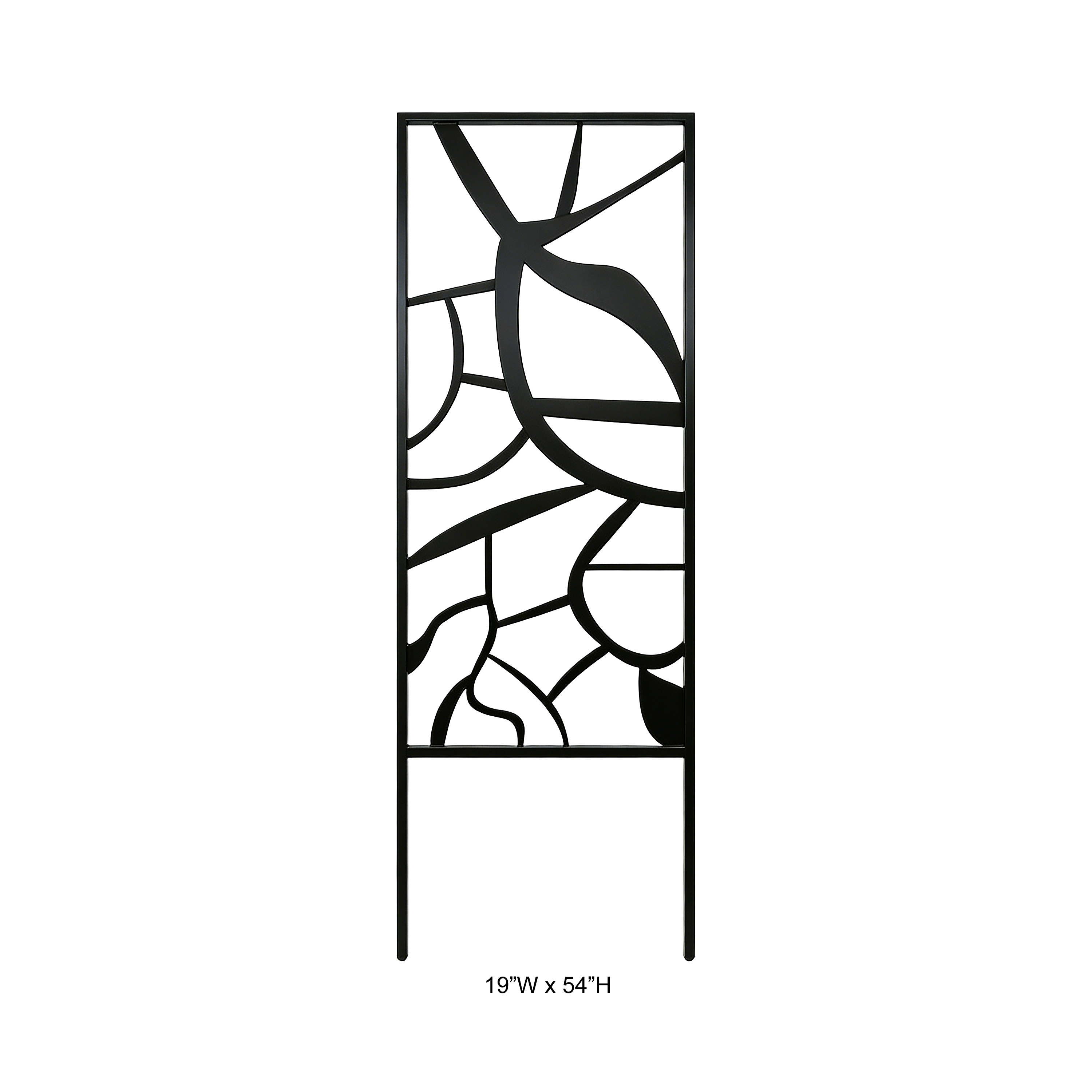 Abstract Curved Cutout Metal Garden Trellis Panel