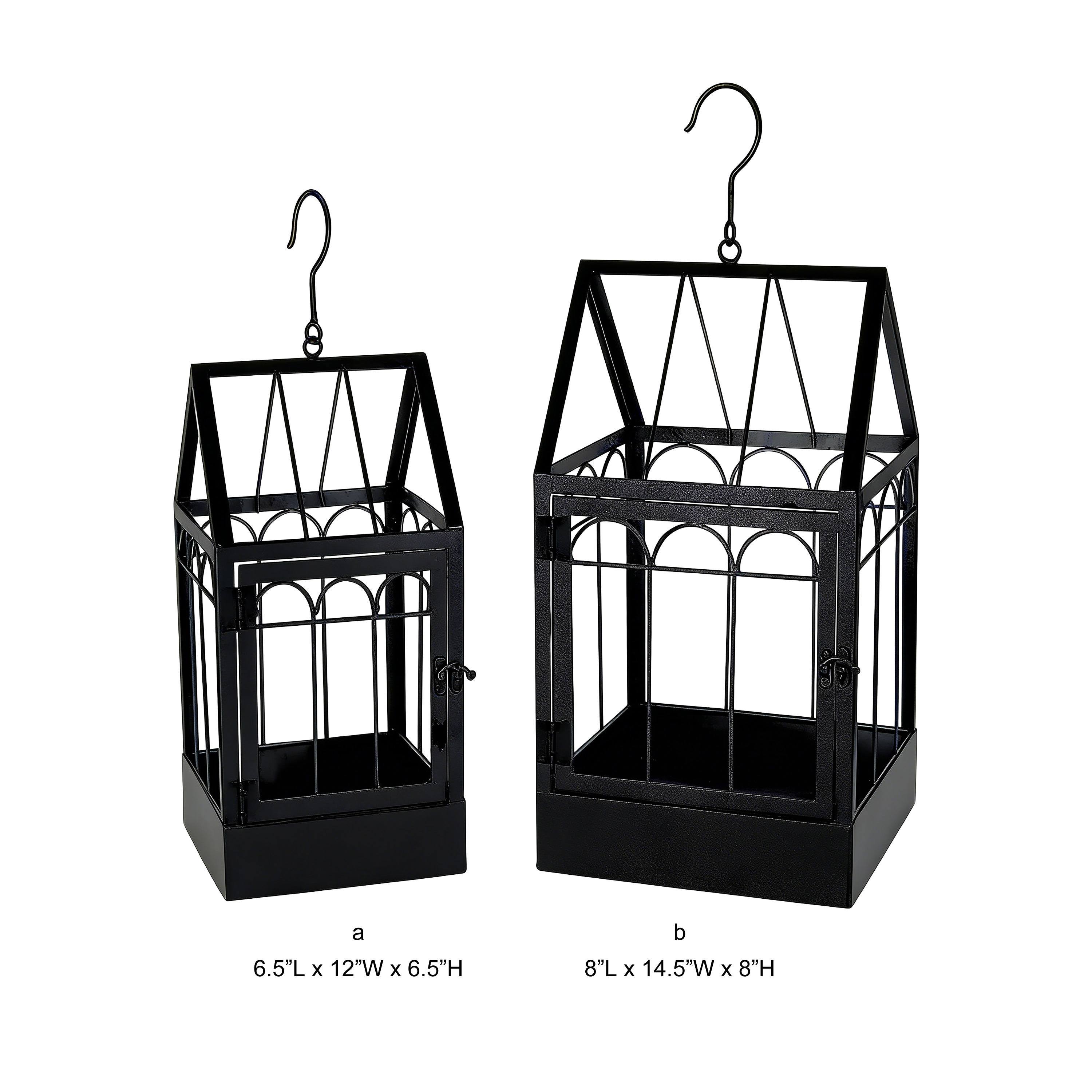 Gothic House Shaped Metal Decorative Lantern