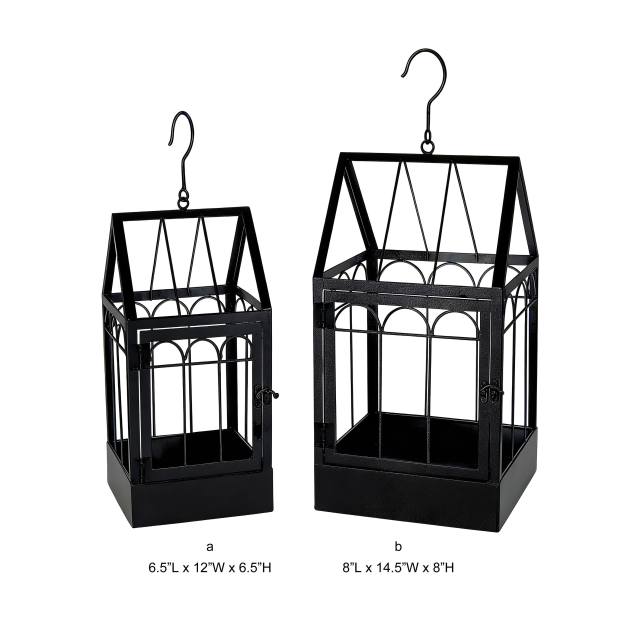 Gothic House Shaped Metal Decorative Lantern