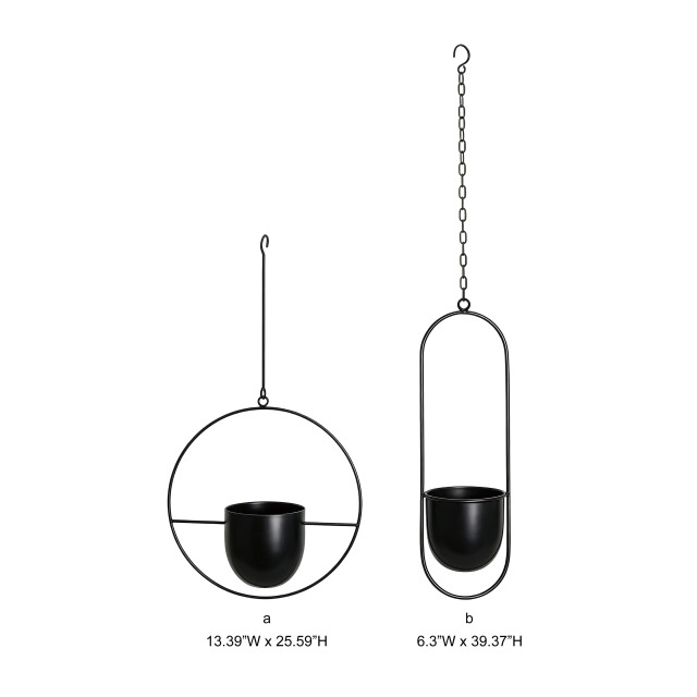 Geometric Metal Hanging Planter for Indoor and Outdoor Display