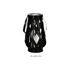 Woven Bamboo Solar Hanging Lantern Outdoor Decor