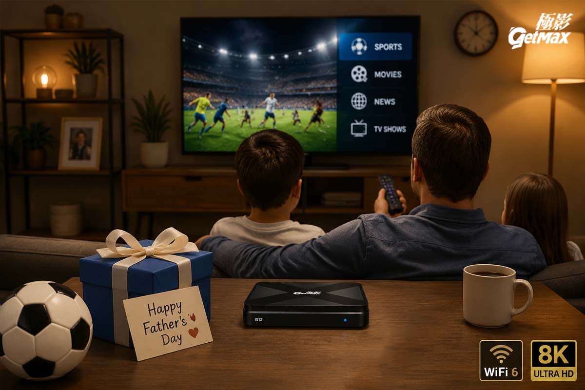 Vaderdagcadeau voor papa 2026 | Een slim home entertainment cadeau met de GetMax G12 8K tv-box