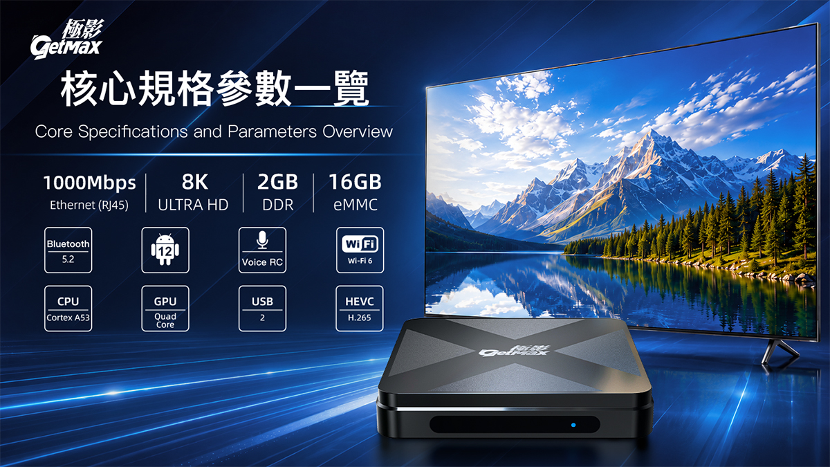 Présentation du GetMax G12S : un mini boîtier TV Android abordable conçu pour le divertissement et le streaming 8K du monde entier.