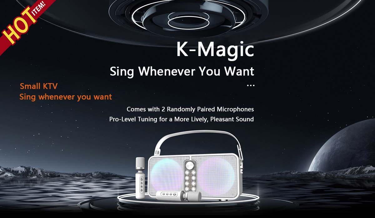 SmallKTV K100 ワイヤレス Bluetooth スピーカー 究極のカラオケコンパニオン - 2025 年新発売