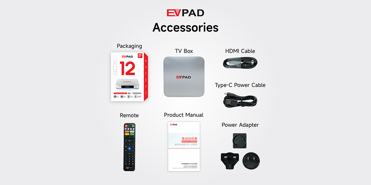 EVPAD 12P 2026 TVボックス - スムーズなストリーミングとホームエンターテイメントを実現するコンパクトな8Kスマートテレビ