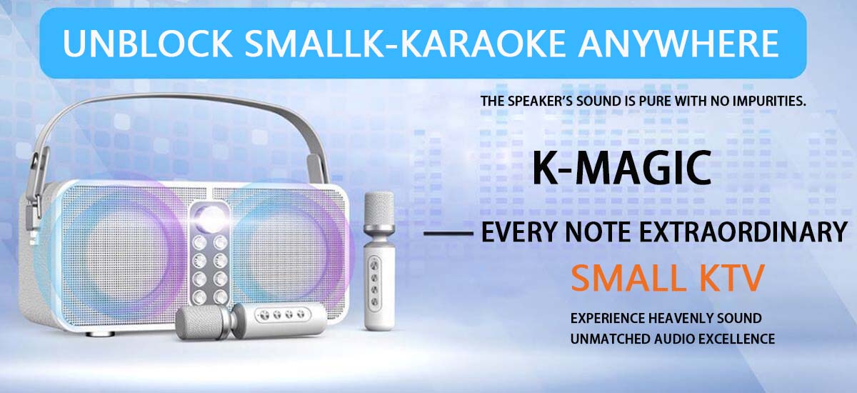 SmallKTV K100 ワイヤレス Bluetooth スピーカー 究極のカラオケコンパニオン - 2025 年新発売