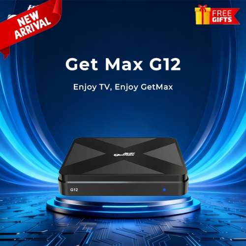 GetMax G12 AndroidスマートTVボックス - 2025年新型アップグレード｜コンパクトデザイン、無限のエンターテインメント、ホーム視聴体験を向上