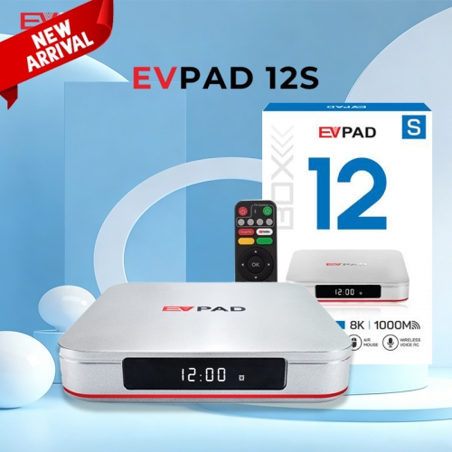 EVPAD 12S 2026 スマートTVボックス | コンパクト設計で8K高性能をお手頃価格で