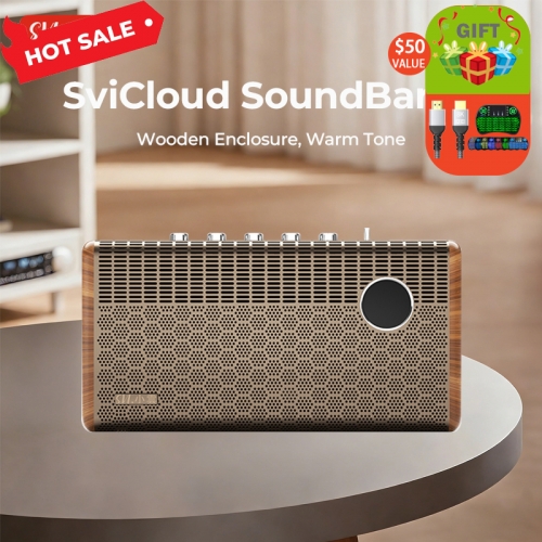 SviCloud SoundBar 10 - 2025 올인원 홈 엔터테인먼트 허브 (TV 박스 | KTV 시스템 | 블루투스 스피커)