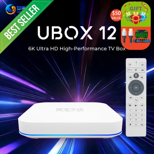 Unblock UBox 12 TV 박스 - 12세대 스마트 안드로이드 TV 박스 - 2026 최신 모델