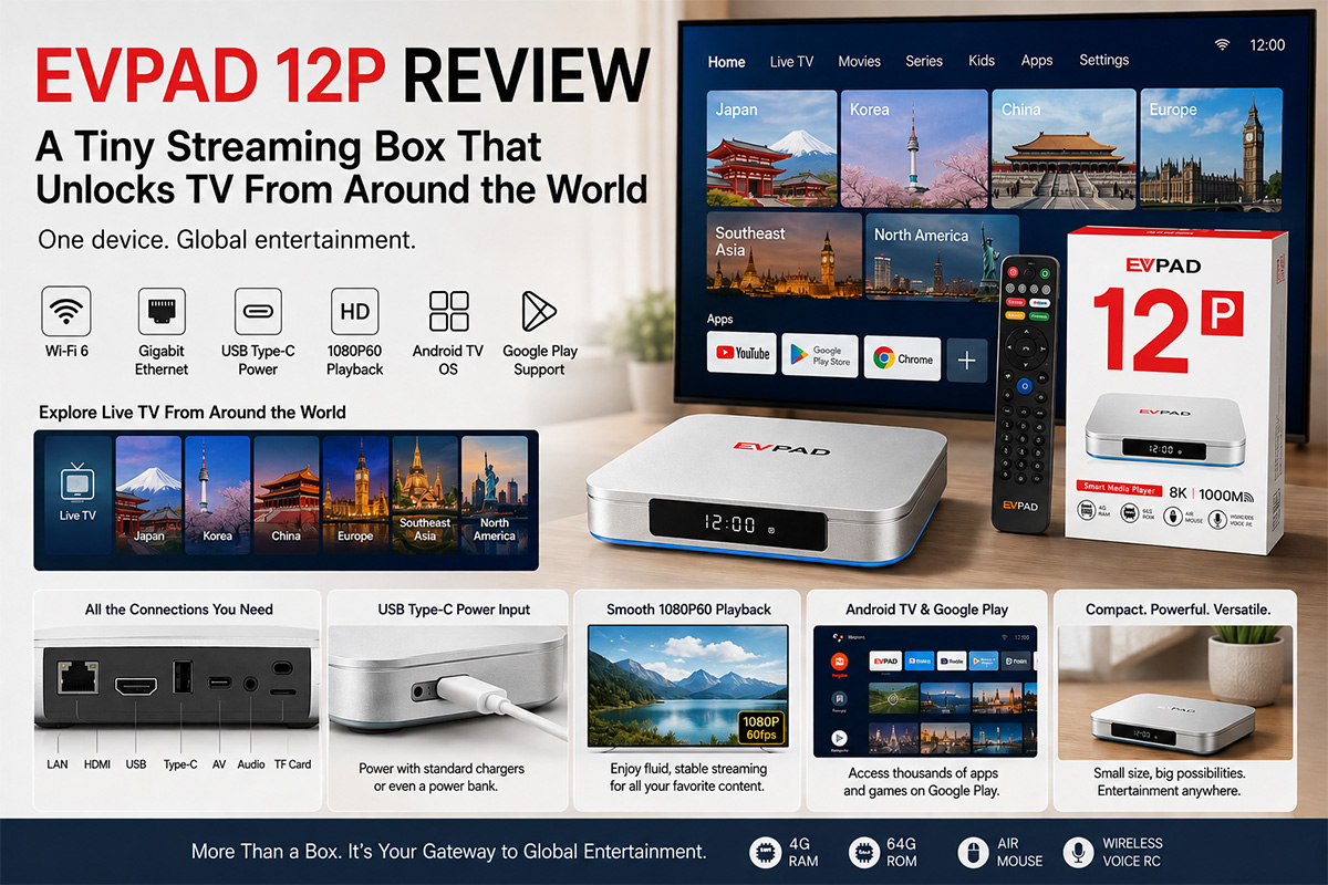EVPAD 12 Review: A Tiny Streaming Box That Claims to Unlock TV From Around the World