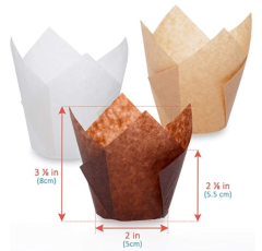 light green color 150 mm Middle grease proof paper Muffin Tulip Baking Cups