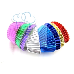 solid color Aluminum foil paper cupcake liners