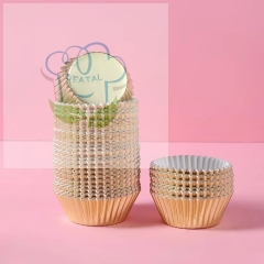 solid color Aluminum foil paper cupcake liners