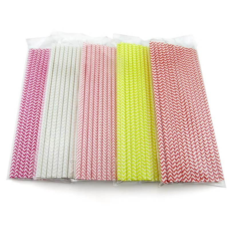 6*197mm colorful paper straw