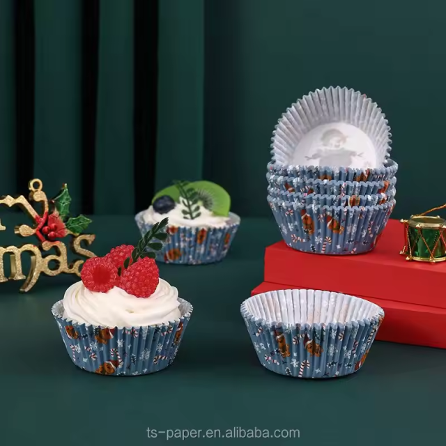 christmas custom size cupcake cup liner
