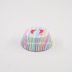 Footprint pattern cupcake liners