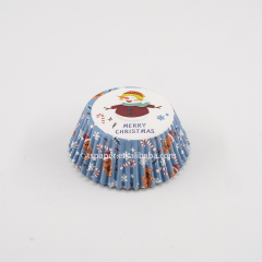 Snowman pattern cupcake liners