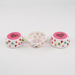 Colorful heart pattern cupcake liners
