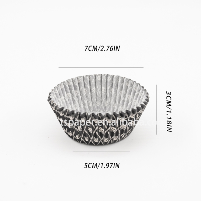black color cupcake liner