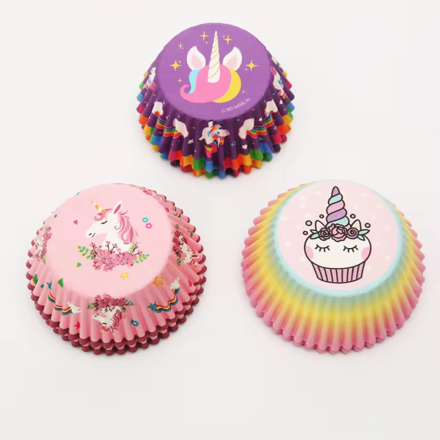 unicorn pattern cupcake liners