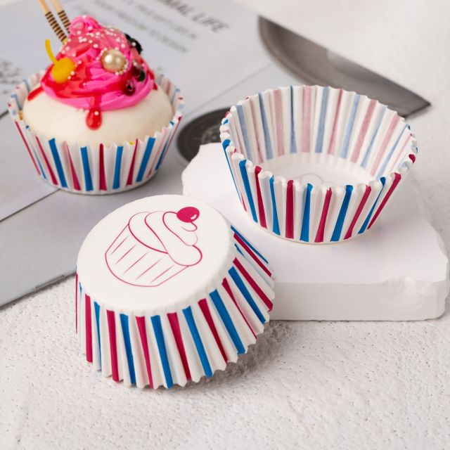 New Tulip Cup Party Exclusive Gradient Color Food Grade Oven Baking Cupcake Muffin Liner Moulds food paper cupcake liner