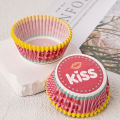 baking cups oil proof kiss foodpaper cupcake liner