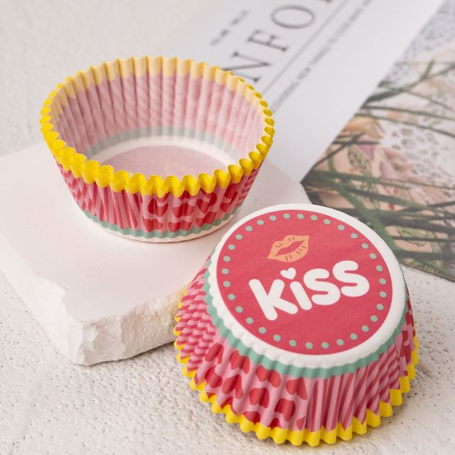 baking cups oil proof kiss foodpaper cupcake liner