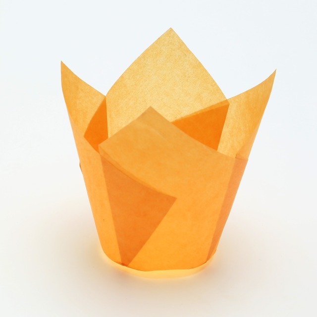 orange color 150 mm Middle grease proof paper Muffin Tulip Baking Cups