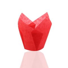red color 150 mm Middle grease proof paper Muffin Tulip Baking Cups