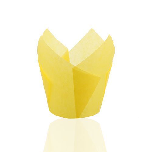 light yellow color 150 mm Middle grease proof paper Muffin Tulip Baking Cups