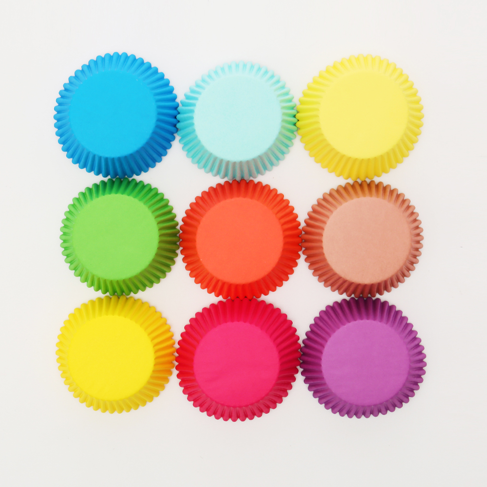 solid color paper cupcake liners