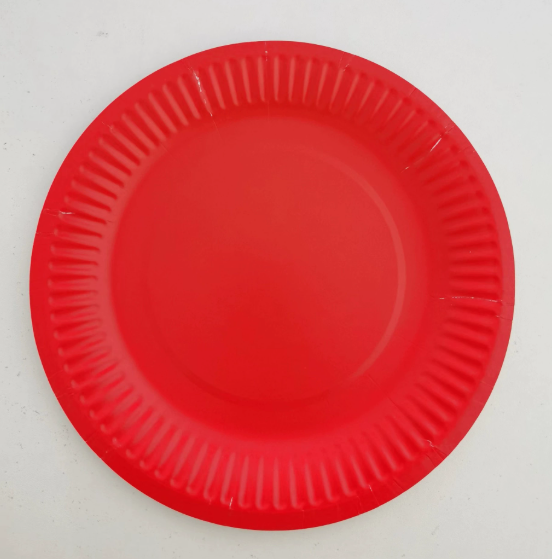5 inch red paper plate