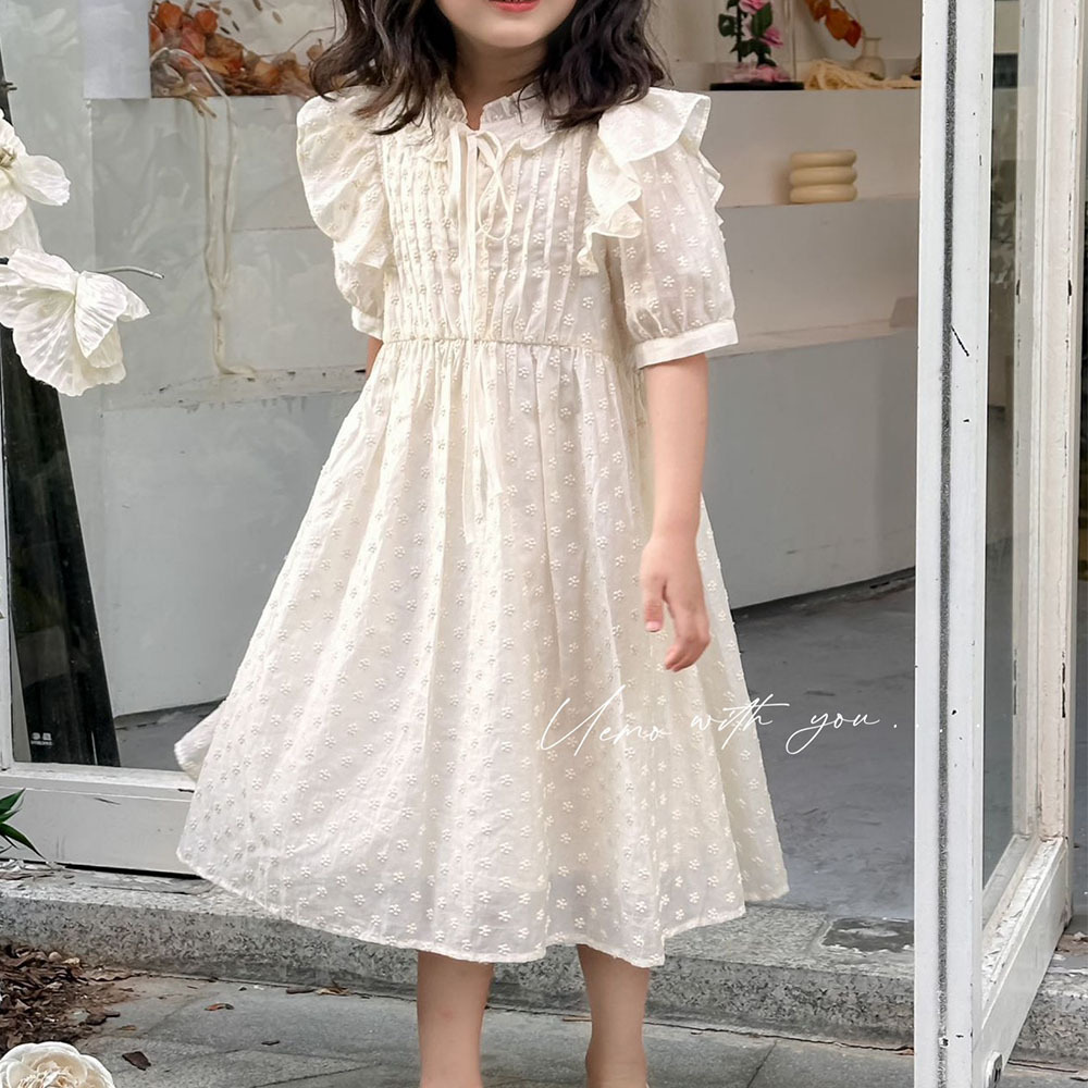 UEMO Charming Ruffled Dress Softness and Elegance for Little Princesses Dress Children Dress