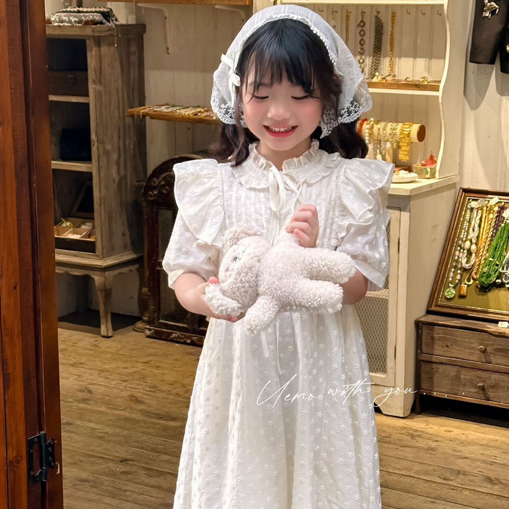 UEMO Charming Ruffled Dress Softness and Elegance for Little Princesses Dress Children Dress