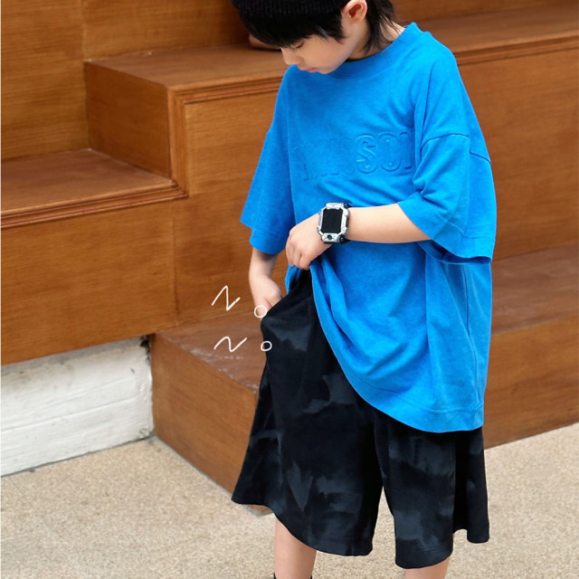 NONOKIDS Black Tie Dye Cotton Shorts Branded Black Camo Print Kids' Shorts for Active Boys Trendy and Tactical Children Pants