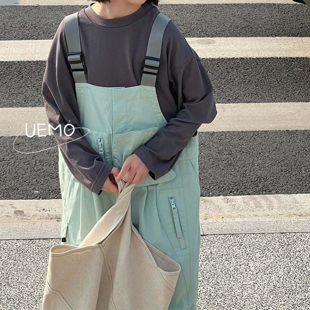UEMO Light Green Cargo Overalls Comfort and Fashion Children Cargo Overalls Kids Pants