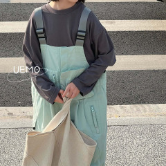 UEMO Light Green Cargo Overalls Comfort and Fashion Children Cargo Overalls Kids Pants