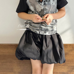 NONOKIDS Shorts for Children Elastic Waist Short Pants Summer Baby Girls Cotton All-Match Breathable Pants Kids Girl Bottom Clothing