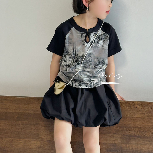 NONOKIDS Shorts for Children Elastic Waist Short Pants Summer Baby Girls Cotton All-Match Breathable Pants Kids Girl Bottom Clothing